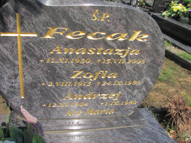 Anastazja Fecak 1930 Resko - Grobonet - Wyszukiwarka osób pochowanych