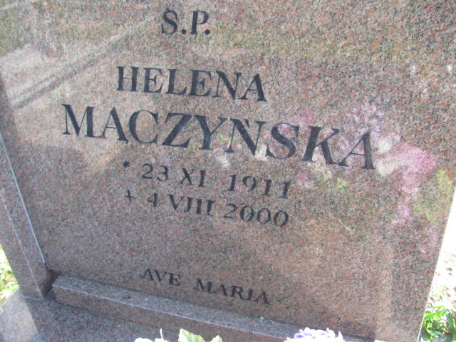 Helena Mączyńska 1911 Resko - Grobonet - Wyszukiwarka osób pochowanych