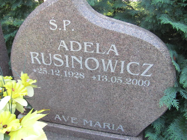 Adela Rusinowicz 1928 Resko - Grobonet - Wyszukiwarka osób pochowanych